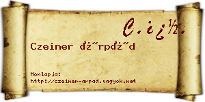 Czeiner Árpád névjegykártya